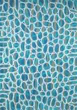 Load image into Gallery viewer, White Blue Yellow Abstract Art