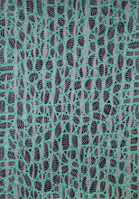 Load image into Gallery viewer, Black Green White Abstract Art