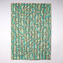 Load image into Gallery viewer, White Green Yellow Abstract Art