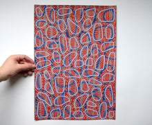 Load image into Gallery viewer, Blue Red White Abstract Art