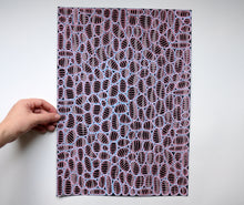 Cargar imagen en el visor de la galería, Black Blue Pink Abstract Art