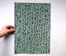 Load image into Gallery viewer, Black Grey Green Abstract Art