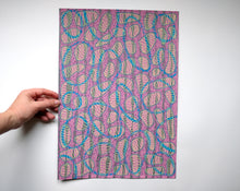 Load image into Gallery viewer, Pink Yellow Turquoise Abstract Art