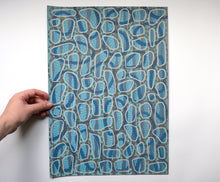 Load image into Gallery viewer, Grey Blue Abstract Art