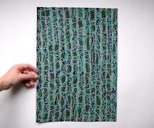 Load image into Gallery viewer, Black Yellow Green Abstract Art