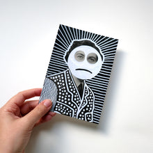 将图片加载到图库查看器,Creepy Smile Black And White Postcard