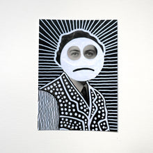 将图片加载到图库查看器,Creepy Smile Black And White Postcard