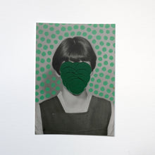 Load image into Gallery viewer, Green Vintage Girl Postcard