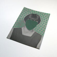 Load image into Gallery viewer, Green Vintage Girl Postcard