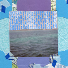 画像をギャラリービューアに読み込む, Seascape Handmade Mixed Media Collage Art On Paper - Naomi Vona Art
