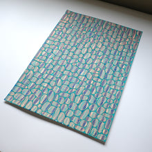 画像をギャラリービューアに読み込む, Blue, Green And Neon Orange Abstract Art