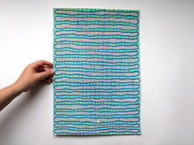 画像をギャラリービューアに読み込む, Mint, White And Blue Abstract Art