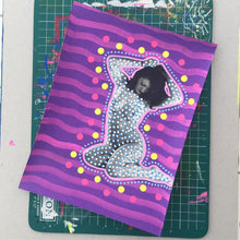 Load image into Gallery viewer, Original Vintage Nude Woman Portrait Altered With Pens - Naomi Vona Art