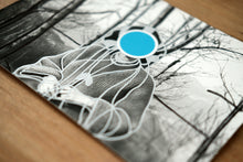 Carica l'immagine nel visualizzatore di Gallery, Silver And Blue Art Collage On Vintage Portrait - Naomi Vona Art