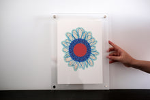 画像をギャラリービューアに読み込む, Electric Blue And Red Abstract Collage - Naomi Vona Art