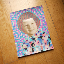 Load image into Gallery viewer, Vintage Baby Girl Art Collage Altered With Pens And Washi Tape - Naomi Vona Art