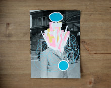 Carica l'immagine nel visualizzatore di Gallery, Vintage Portrait Altered With Pens And Stickers - Naomi Vona Art
