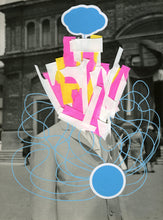 Carica l'immagine nel visualizzatore di Gallery, Vintage Portrait Altered With Pens And Stickers - Naomi Vona Art