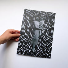 Load image into Gallery viewer, Black And White Mother With Son Poster Print