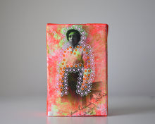 将图片加载到图库查看器,Neon Red, Pink And Orange Vintage Photo Transfer On Canvas - Naomi Vona Art