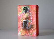 将图片加载到图库查看器,Neon Red, Pink And Orange Vintage Photo Transfer On Canvas - Naomi Vona Art