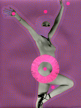 Load image into Gallery viewer, Burgundy, Neon Pink And Purple Original Art On Erotic Nude Portrait - Naomi Vona Art