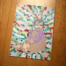 Load image into Gallery viewer, Sweet Vintage Baby Girl Portrait Altered By Hand - Naomi Vona Art