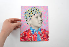 将图片加载到图库查看器,Collage On Vintage Boy Photography With Tie - Naomi Vona Art