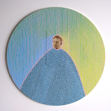 Load image into Gallery viewer, Light Blue And Mint Green Collage On Wood Panel - Naomi Vona Art