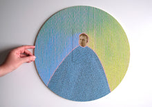 Load image into Gallery viewer, Light Blue And Mint Green Collage On Wood Panel - Naomi Vona Art