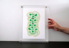 画像をギャラリービューアに読み込む, Green Yellow Abstract Art Collage - Naomi Vona Art