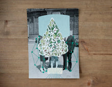 Charger l'image dans la galerie, Green Contemporary Art Collage On Vintage Photopgraphy - Naomi Vona Art