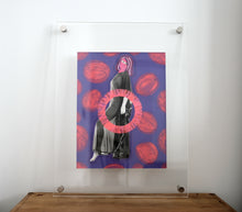 Load image into Gallery viewer, Neon Pink And Purple Nude Woman Vintage Portrait Photo Altered With Pens - Naomi Vona Art