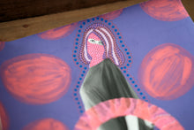 Load image into Gallery viewer, Neon Pink And Purple Nude Woman Vintage Portrait Photo Altered With Pens - Naomi Vona Art