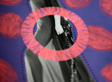 Load image into Gallery viewer, Neon Pink And Purple Nude Woman Vintage Portrait Photo Altered With Pens - Naomi Vona Art