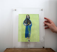 画像をギャラリービューアに読み込む, Neon Yellow, Green And Blue Art On Woman Nude Portait Photo - Naomi Vona Art