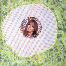 将图片加载到图库查看器,Altered Mixed Media Collage Art On Retro LP Cover - Naomi Vona Art