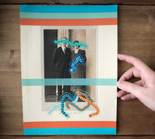 Charger l'image dans la galerie, Collage On Vintage Couple Studio Portrait Photo - Naomi Vona Art