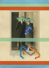 Charger l'image dans la galerie, Collage On Vintage Couple Studio Portrait Photo - Naomi Vona Art