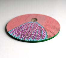 Load image into Gallery viewer, Red, Blue And Green Collage On Wood Panel