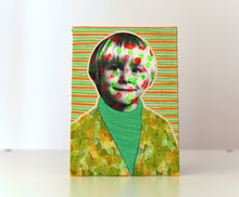 将图片加载到图库查看器,Green Orange Photo Transfer On Canvas Portrait - Naomi Vona Art