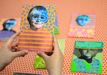 将图片加载到图库查看器,Neon Masked Vintage Boy Portrait On Canvas - Naomi Vona Art