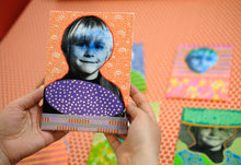 Load image into Gallery viewer, Red Purple Photo Transfer Art Collage On Canvas - Naomi Vona Art