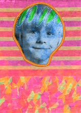 画像をギャラリービューアに読み込む, Neon Art Collage Of Vintage Baby Boy Photography - Naomi Vona Art