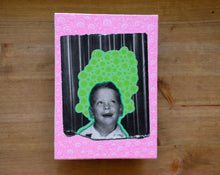 将图片加载到图库查看器,Smiling Boy Vintage Photo Booth Photo Altered By Hand - Naomi Vona Art