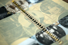 Load image into Gallery viewer, Black Yellow Art Collage On Vintage Photo - Naomi Vona Art