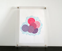 画像をギャラリービューアに読み込む, Light Blue, Pink And Purple Abstract Art Collage - Naomi Vona Art