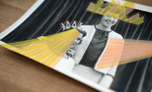 Load image into Gallery viewer, Vintage Beauty Contest Portrait Photography Altered With Neon Washi Tape - Naomi Vona Art