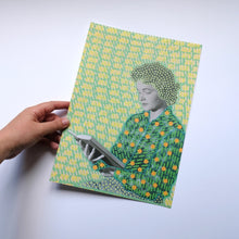 Load image into Gallery viewer, Neon Green And Pastel Yellow Vintage Poster Art