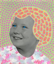 Carica l'immagine nel visualizzatore di Gallery, Smiling Vintage Girl Manipulated With Pens And Washi Tape - Naomi Vona Art